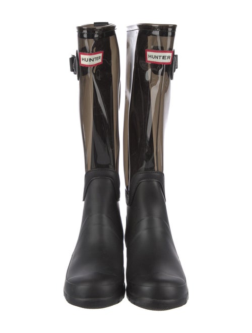Hunter Rubber Colorblock Pattern Rain Boots