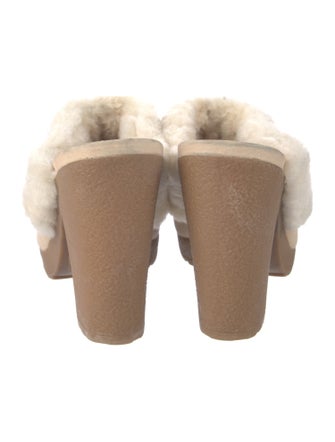 Hunter Suede Fur Trim Mules