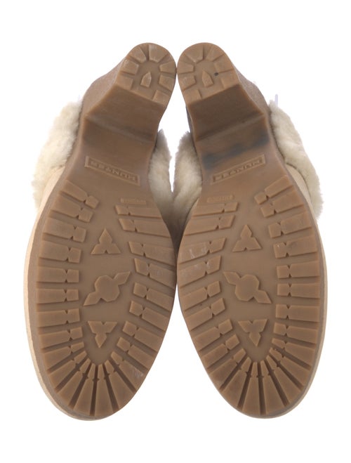 Hunter Suede Fur Trim Mules