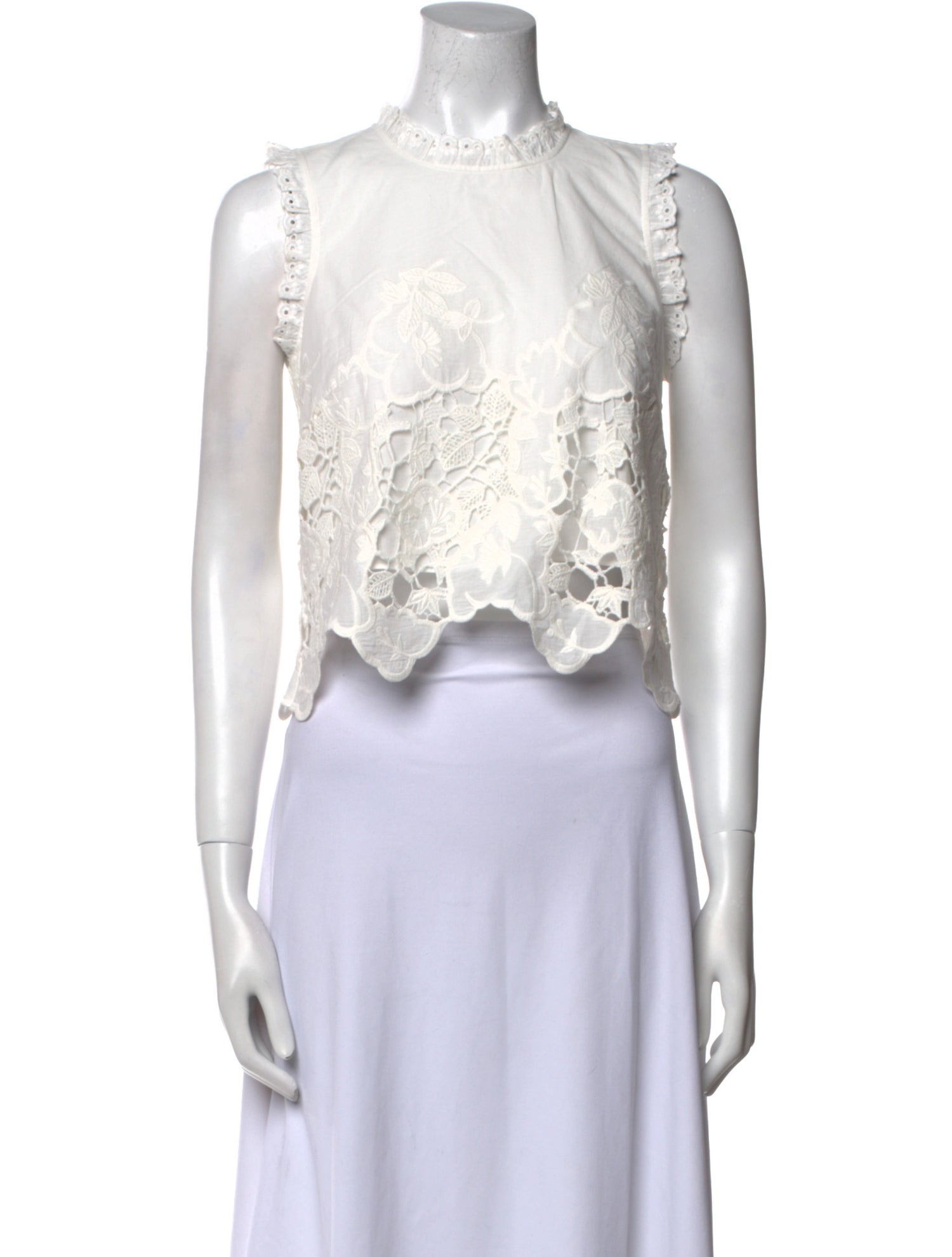 Hunter Crew Neck Sleeveless Crop Top w/ Tags