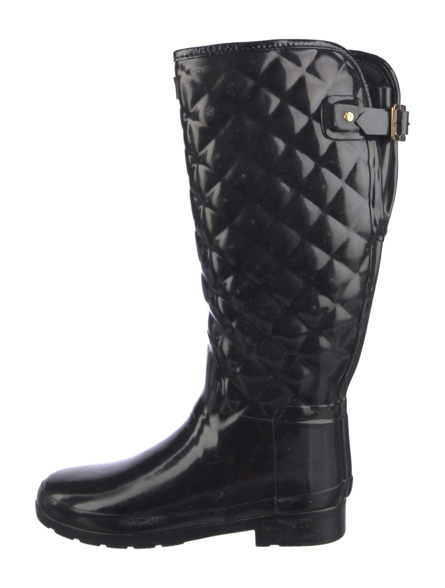 Hunter Quilted Pattern Rubber Rain Boots