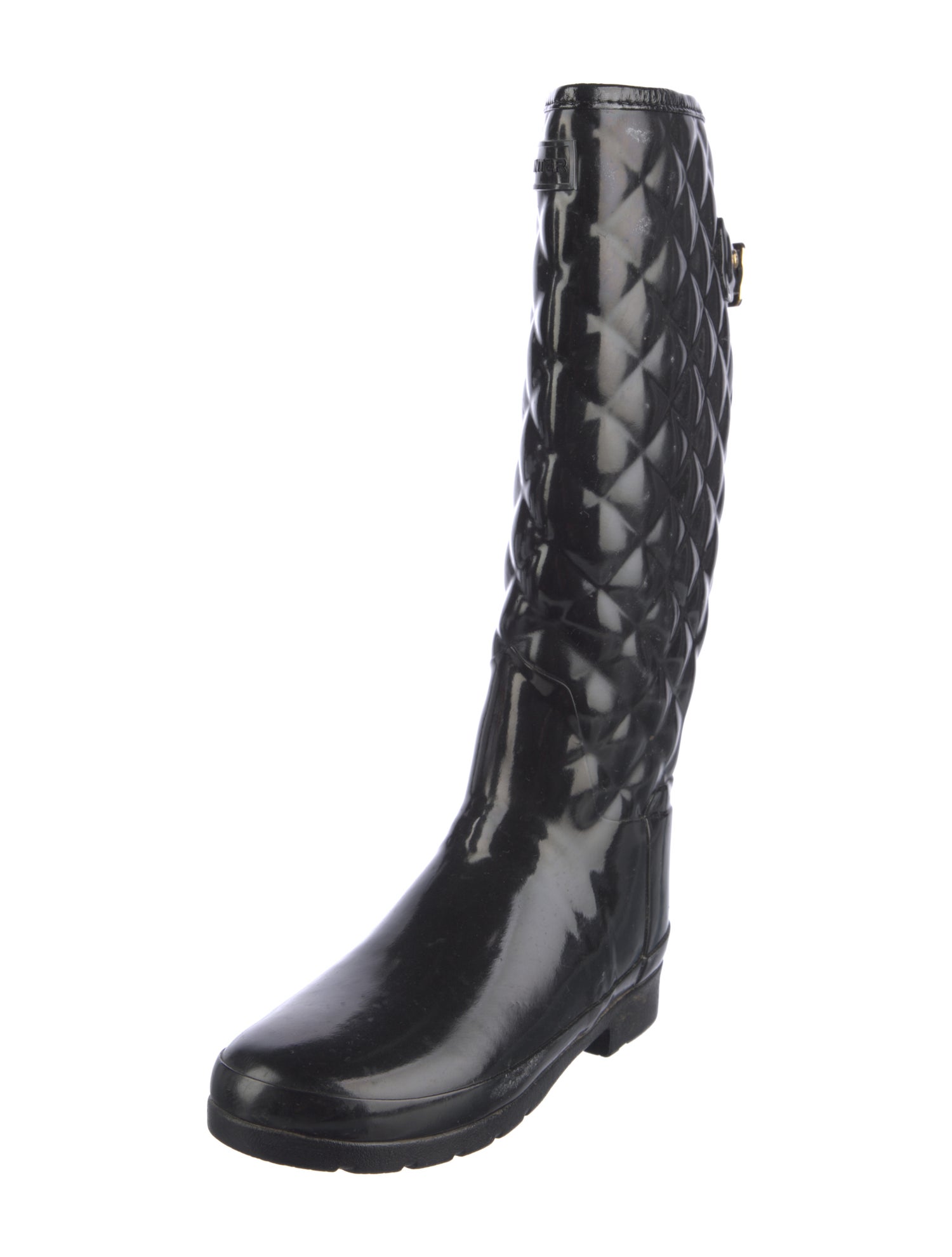 Hunter Quilted Pattern Rubber Rain Boots