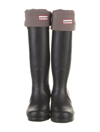 Hunter Rubber Embroidered Accent Rain Boots