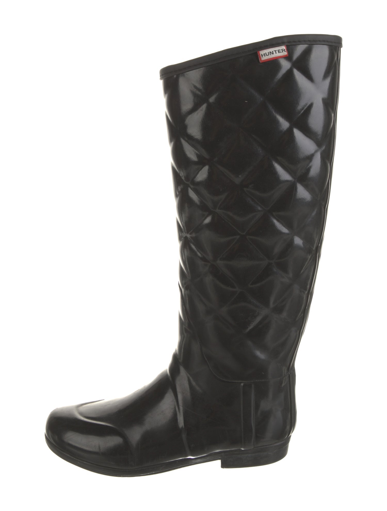 Hunter Quilted Pattern Rubber Rain Boots