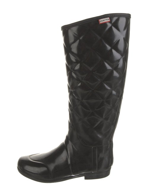 Hunter Quilted Pattern Rubber Rain Boots