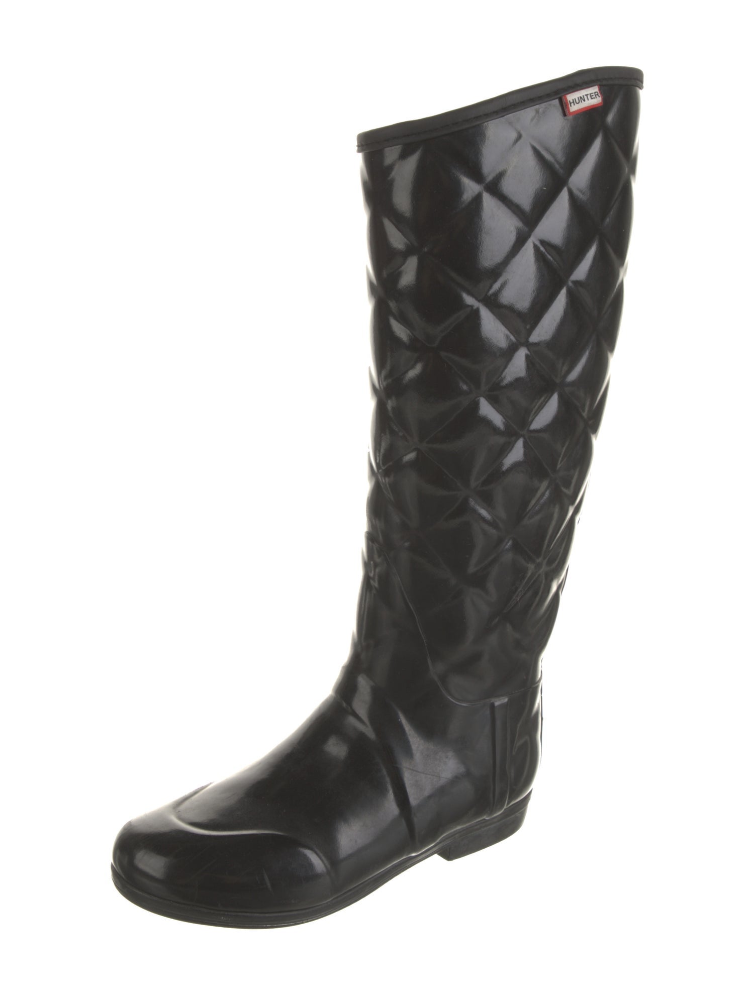 Hunter Quilted Pattern Rubber Rain Boots