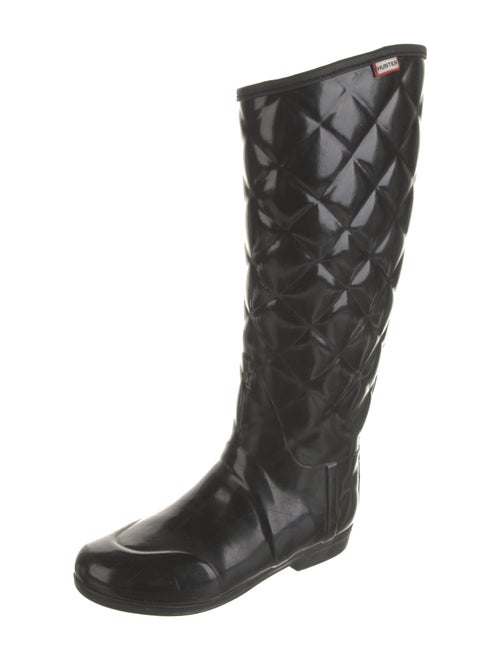Hunter Quilted Pattern Rubber Rain Boots