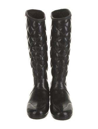 Hunter Quilted Pattern Rubber Rain Boots