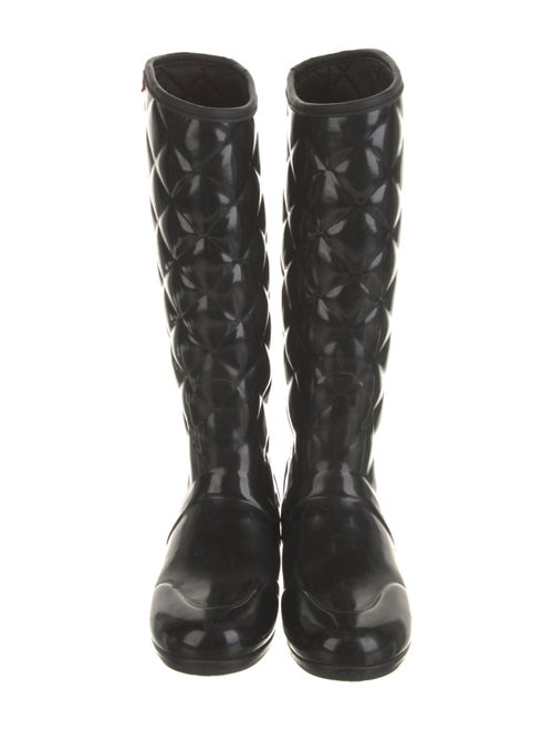Hunter Quilted Pattern Rubber Rain Boots
