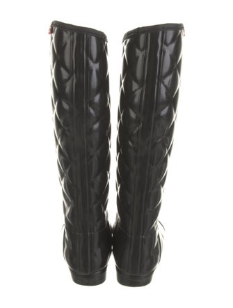 Hunter Quilted Pattern Rubber Rain Boots