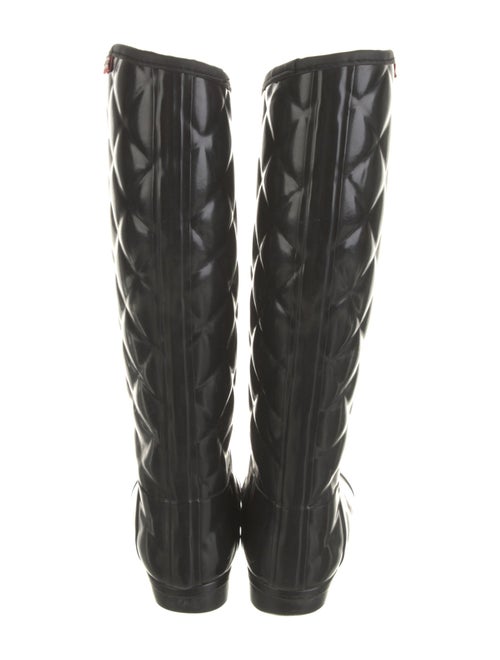 Hunter Quilted Pattern Rubber Rain Boots