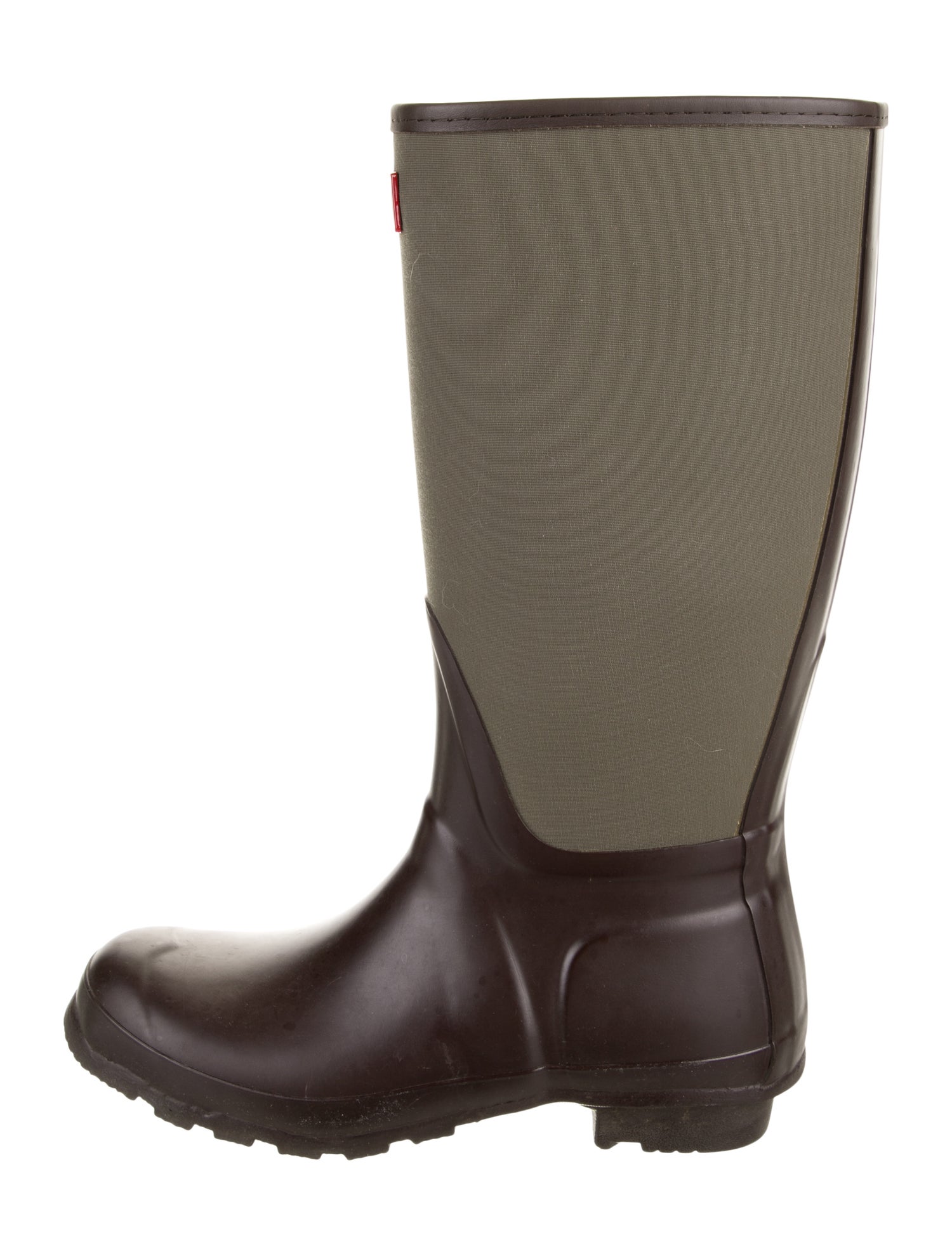 Hunter Rubber Colorblock Pattern Rain Boots