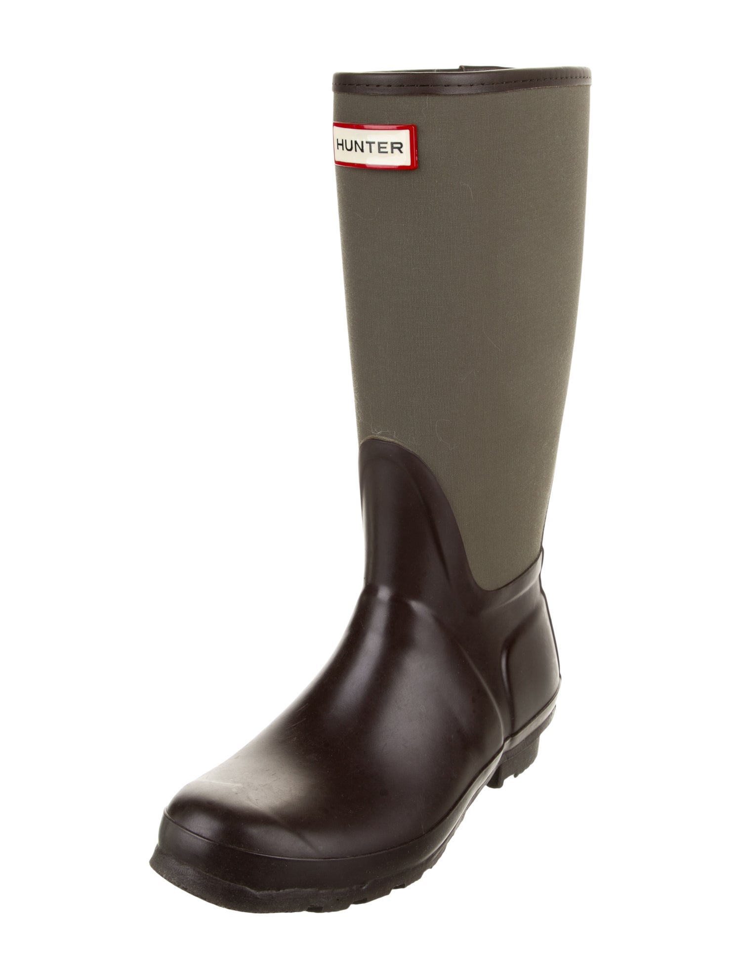 Hunter Rubber Colorblock Pattern Rain Boots