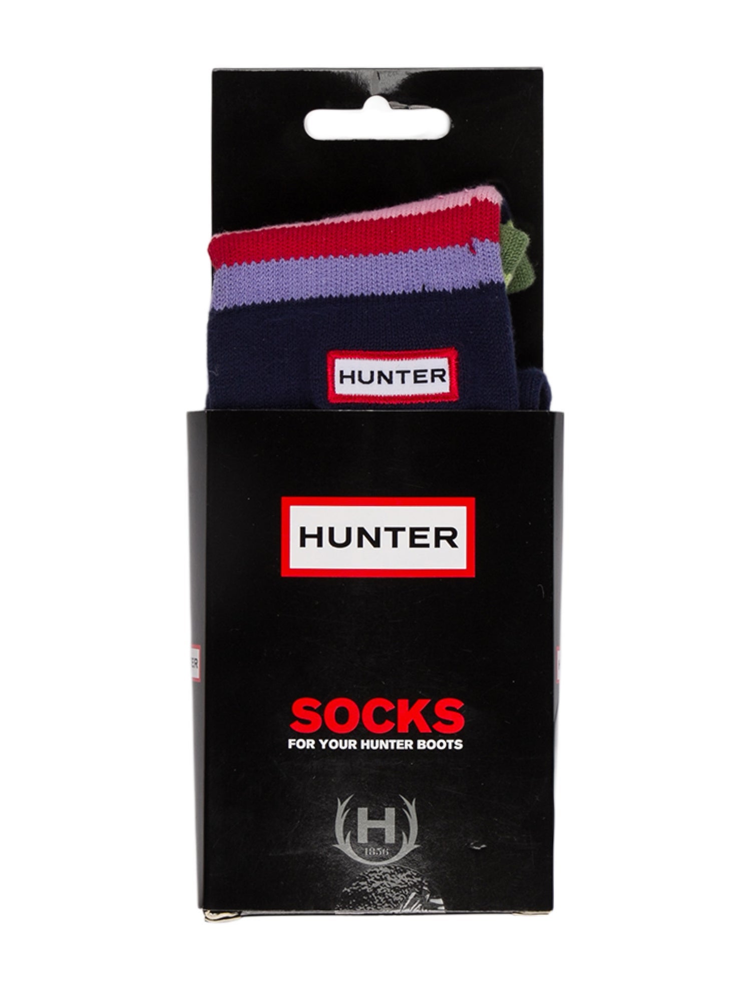 Hunter Striped Embroidered Socks w/Tags