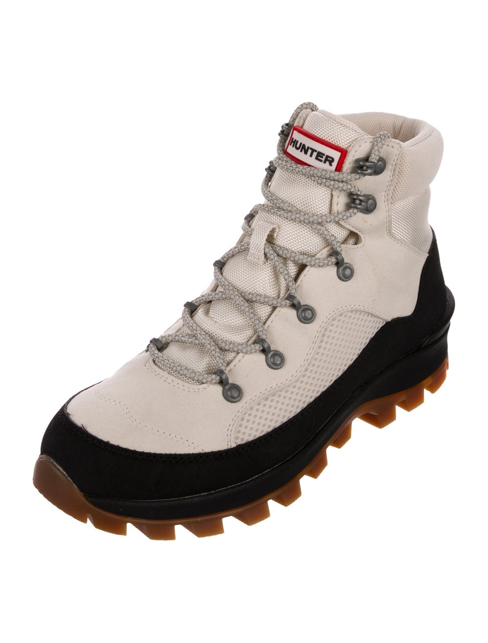 Hunter Suede Colorblock Pattern Hiking Boots - image 2