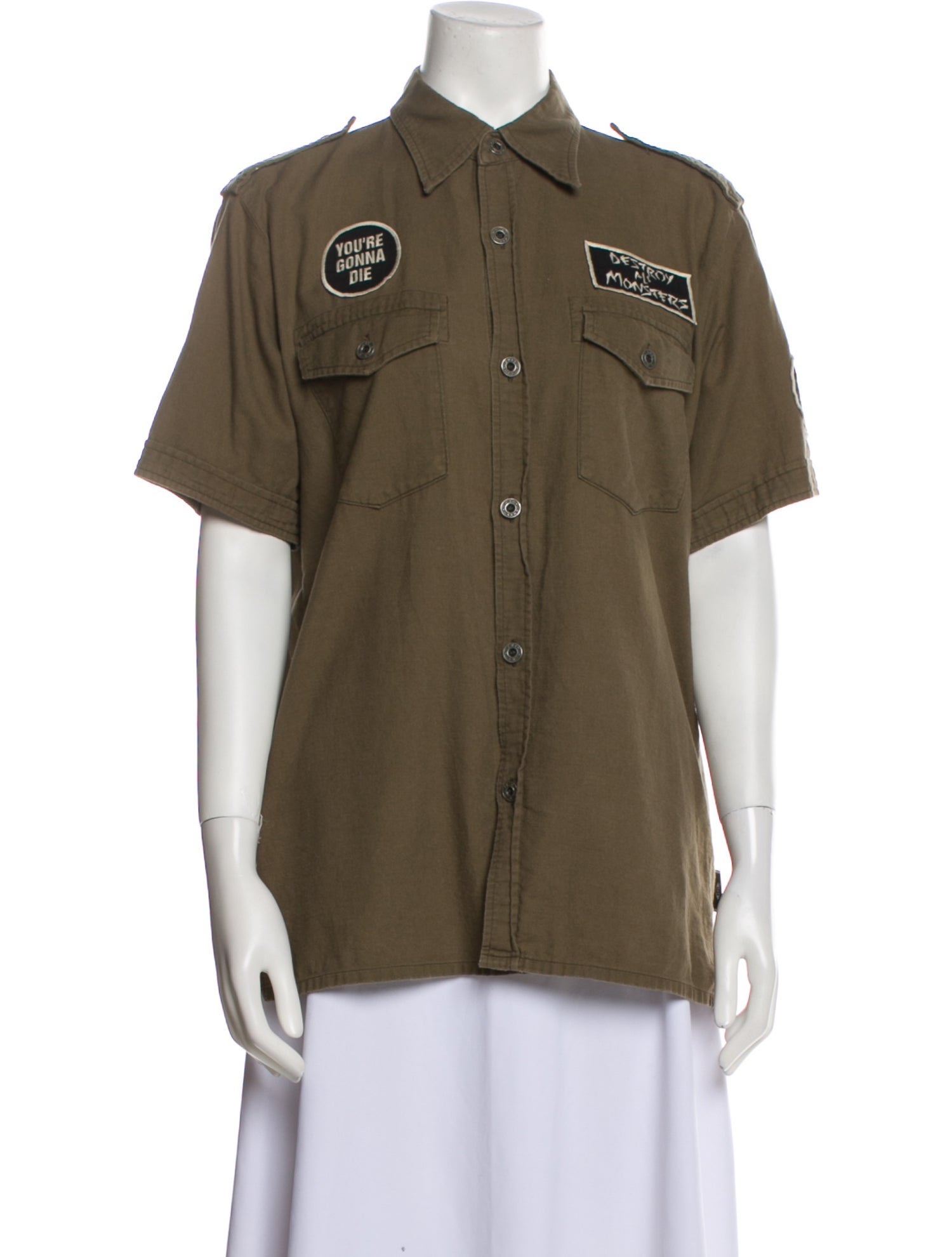 Hysteric Glamour Short Sleeve Button-Up Top