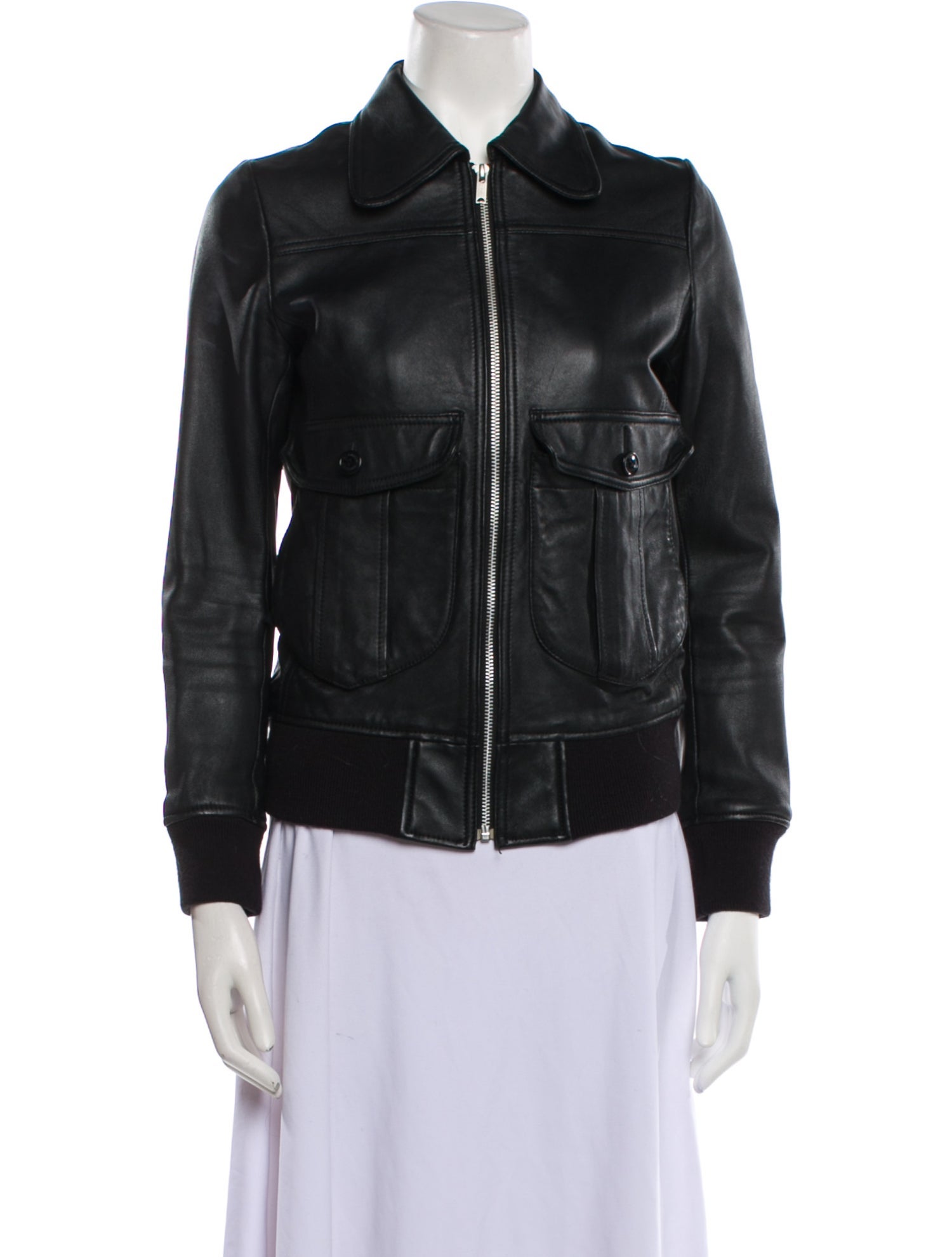 Hysteric Glamour Leather Bomber Jacket