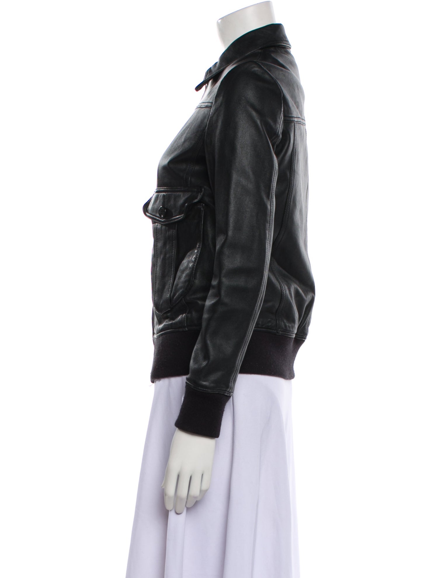 Hysteric Glamour Leather Bomber Jacket