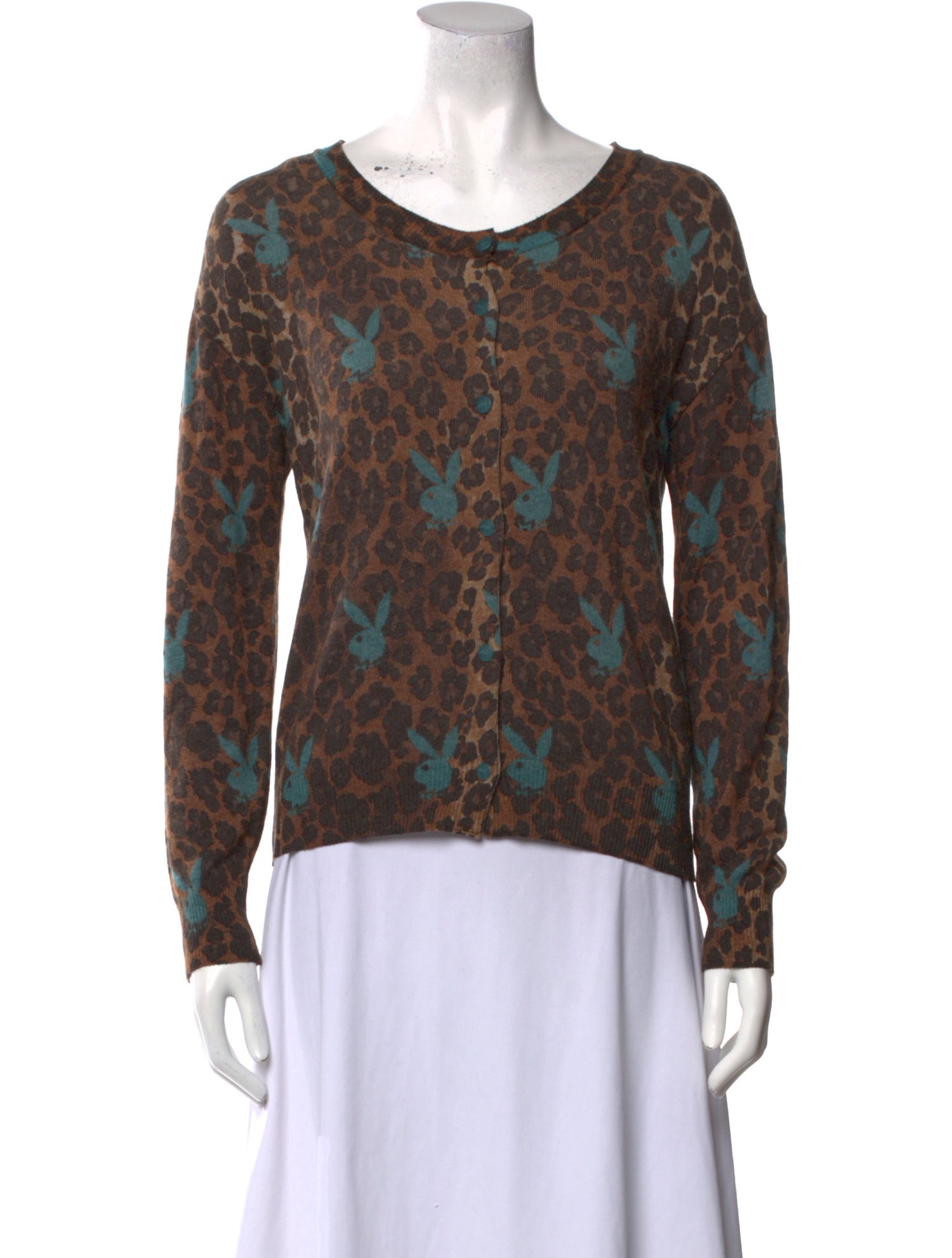 Hysteric Glamour Printed Scoop Neck Sweater