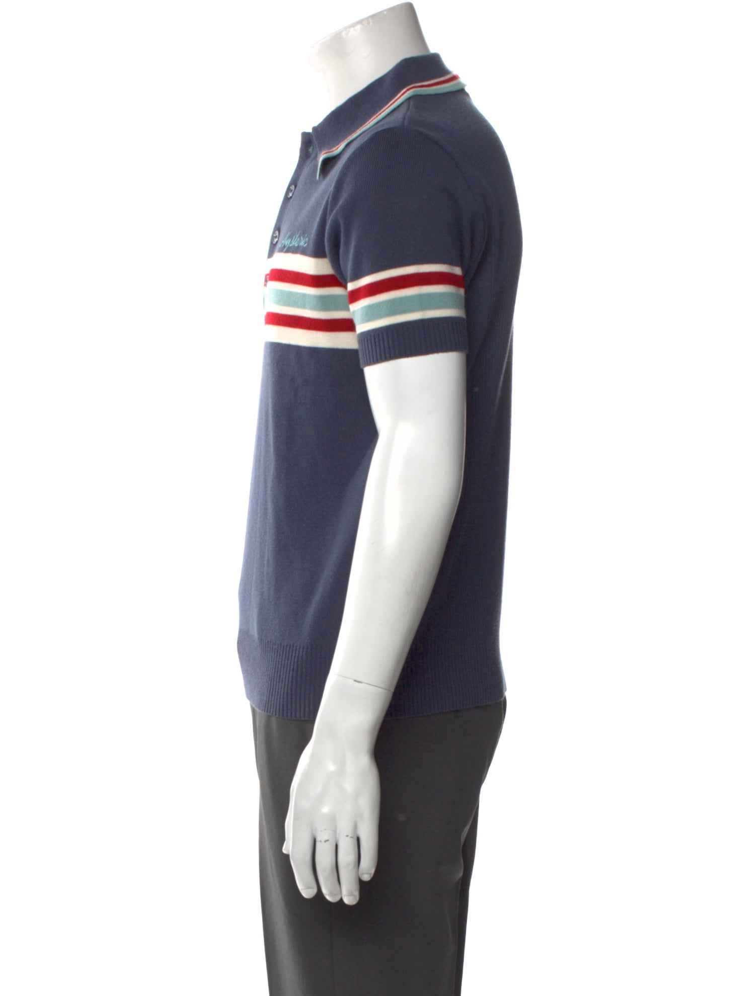 Hysteric Glamour Striped Collar Polo Shirt