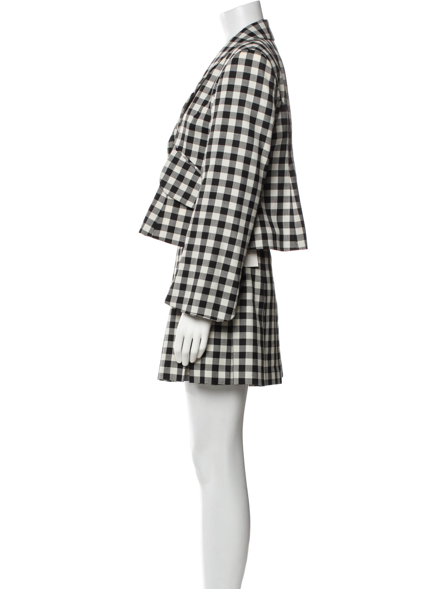 Hysteric Glamour Printed Pleated Accents Skirt Suit