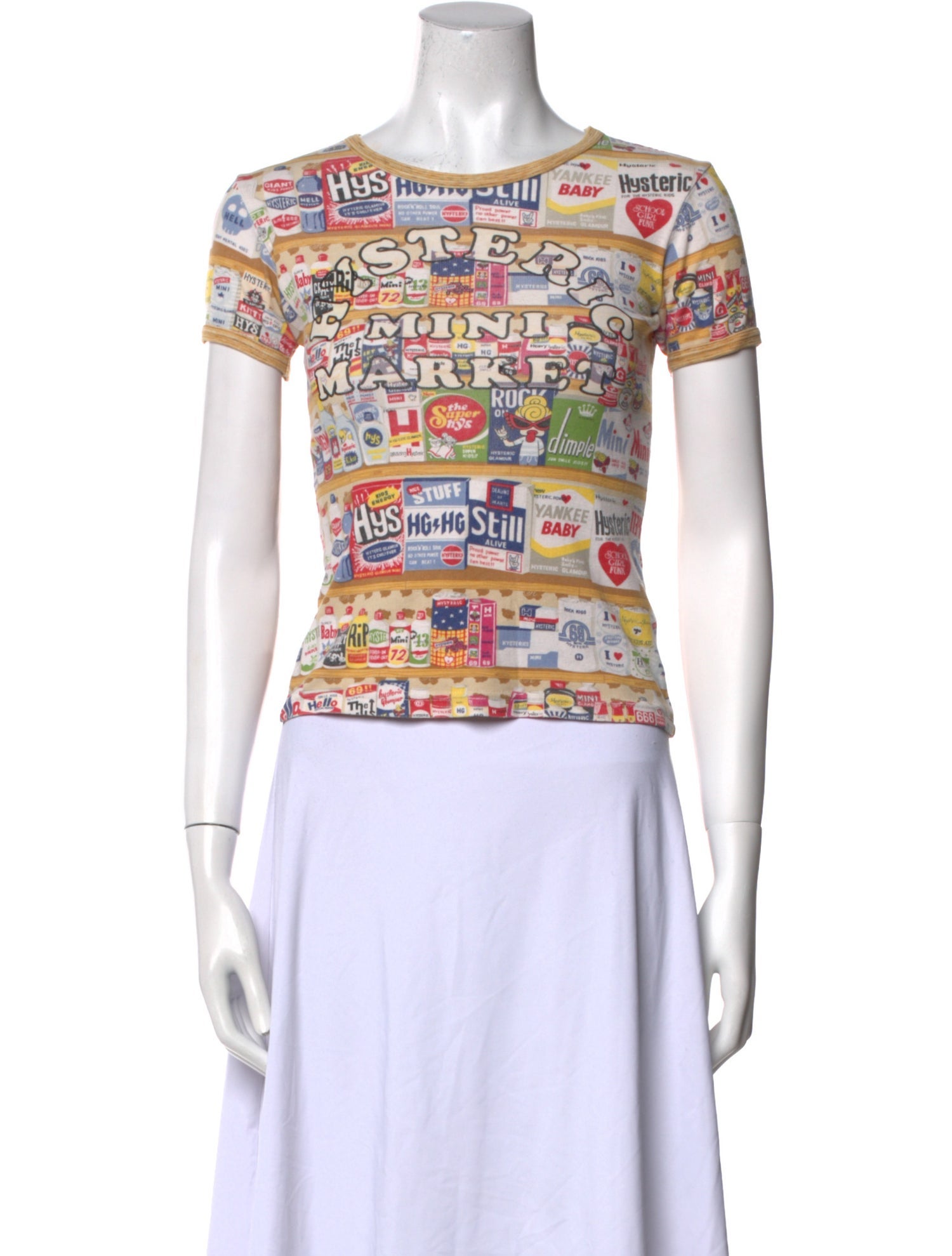 Hysteric Glamour Printed Crew Neck T-Shirt