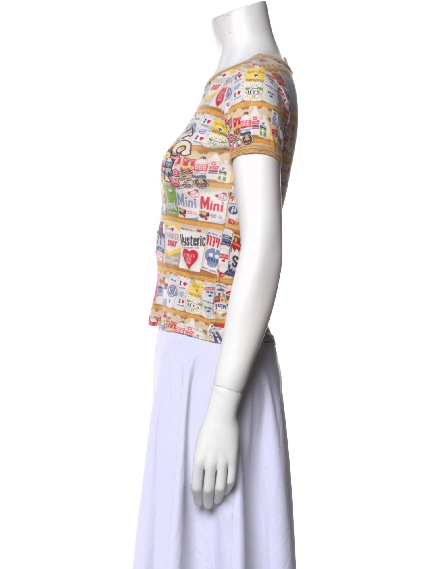 Hysteric Glamour Printed Crew Neck T-Shirt