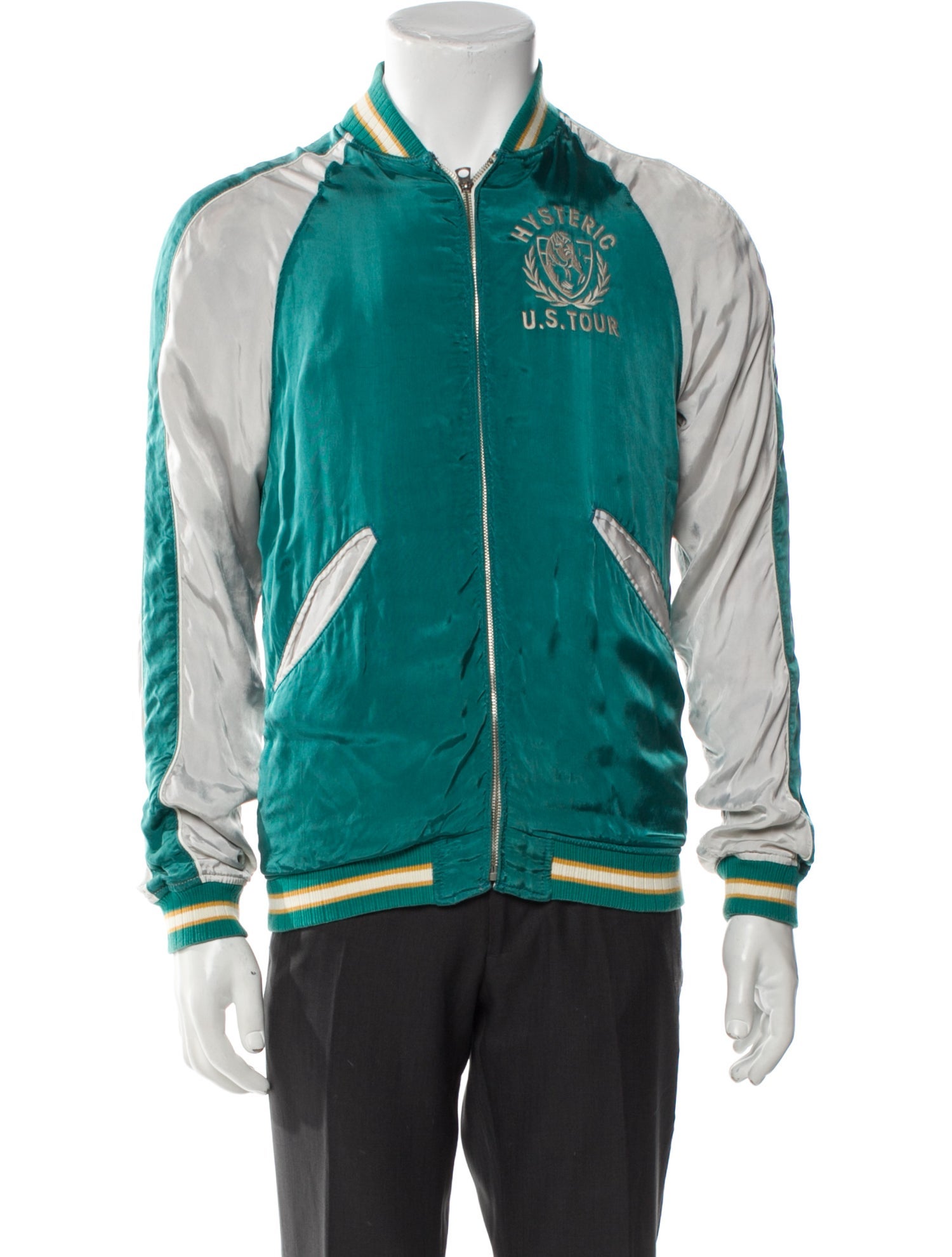 Hysteric Glamour Striped Bomber Jacket