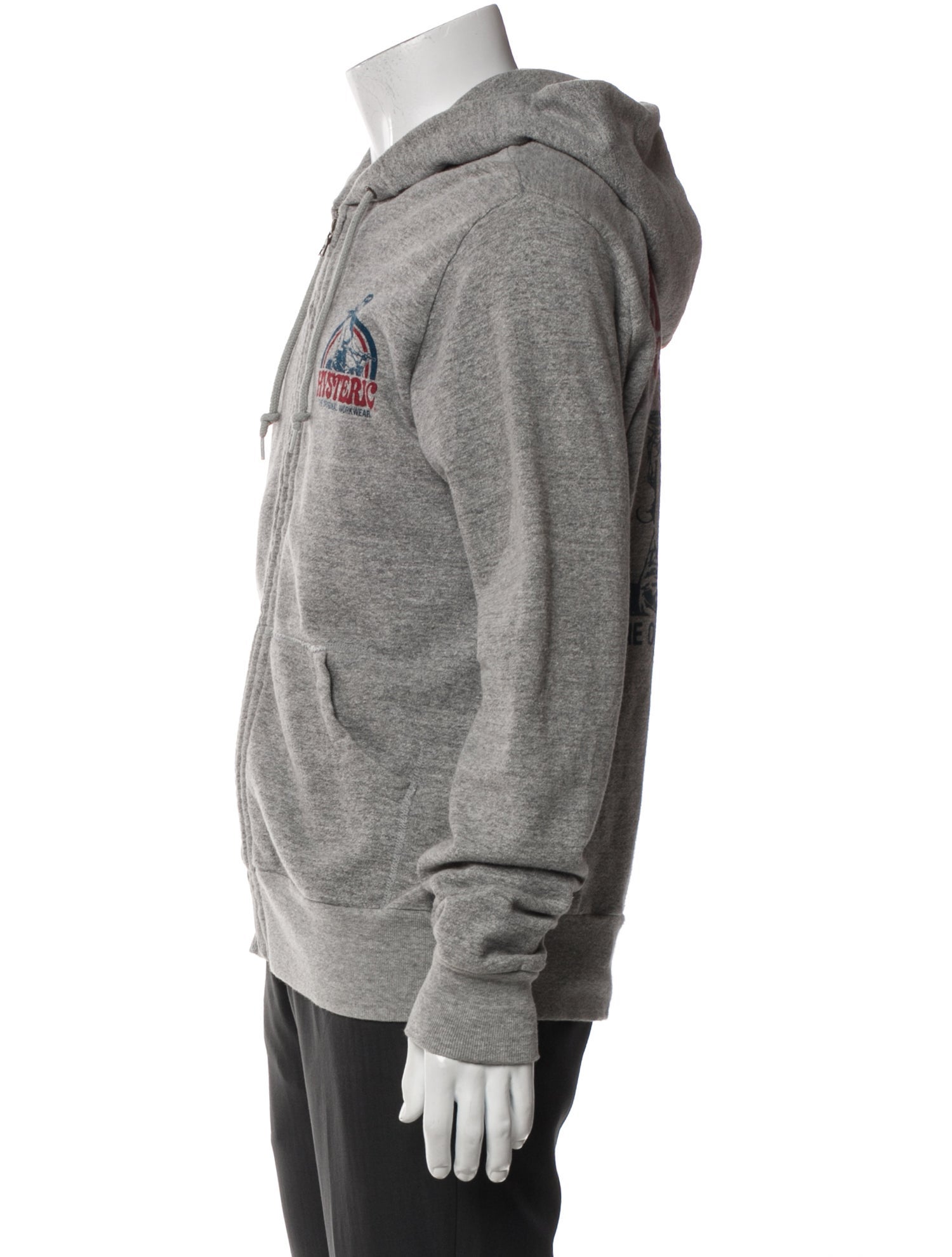 Hysteric Glamour Graphic Print V-Neck Hoodie