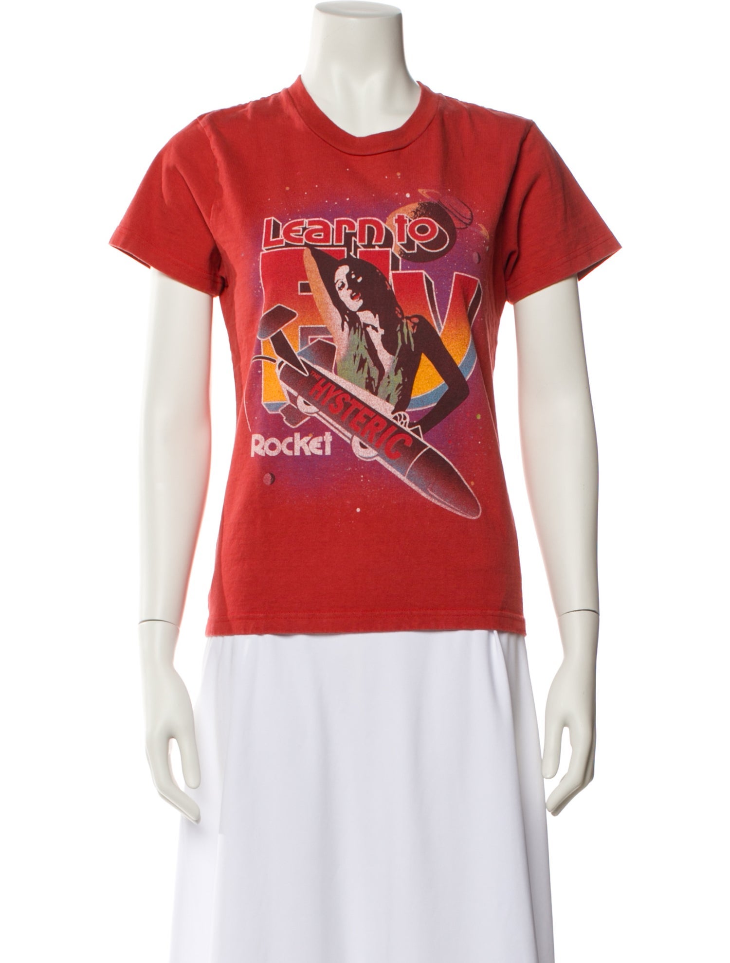 Hysteric Glamour Graphic Print Crew Neck T-Shirt