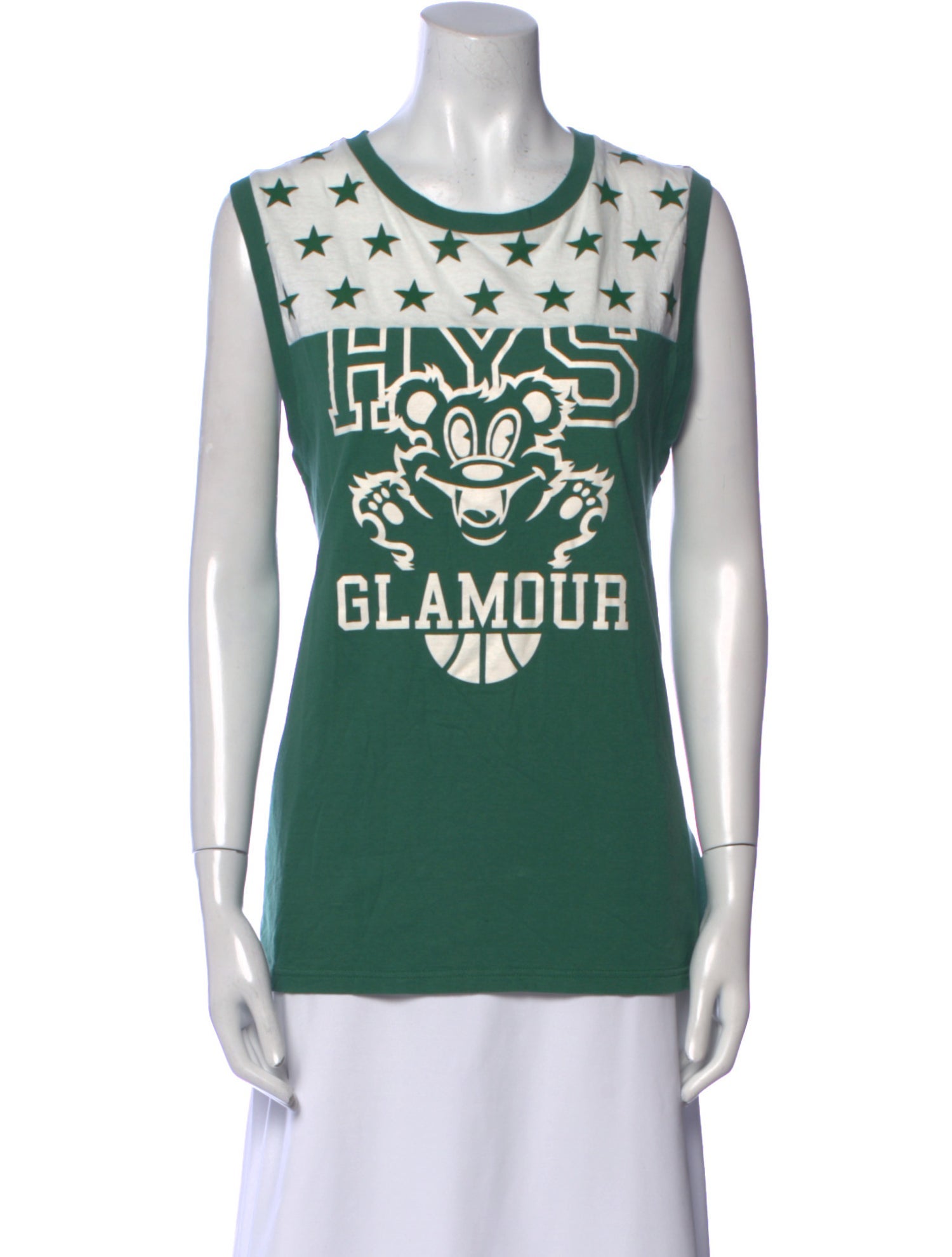 Hysteric Glamour Graphic Print Scoop Neck Top