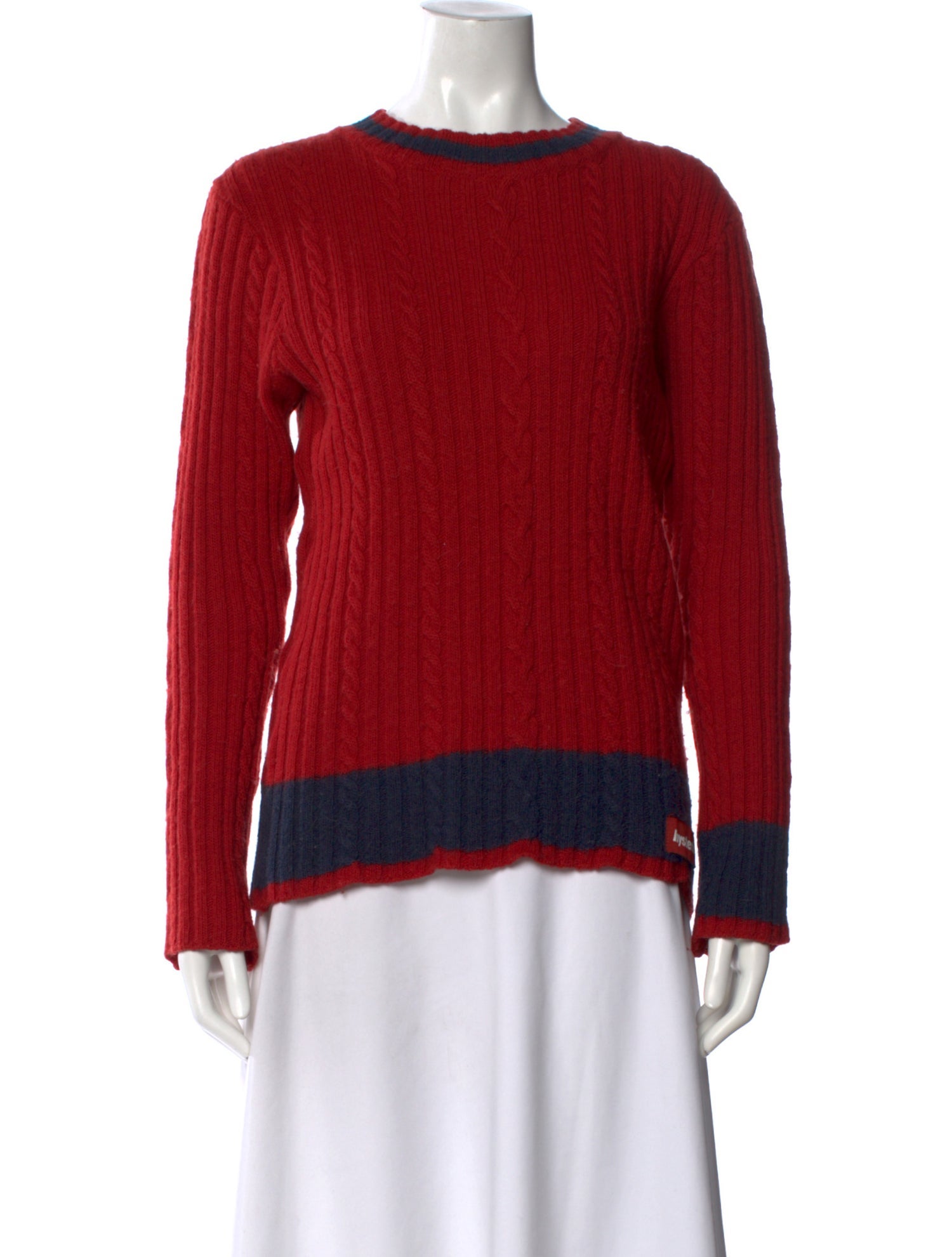 Hysteric Glamour Striped Crew Neck Sweater