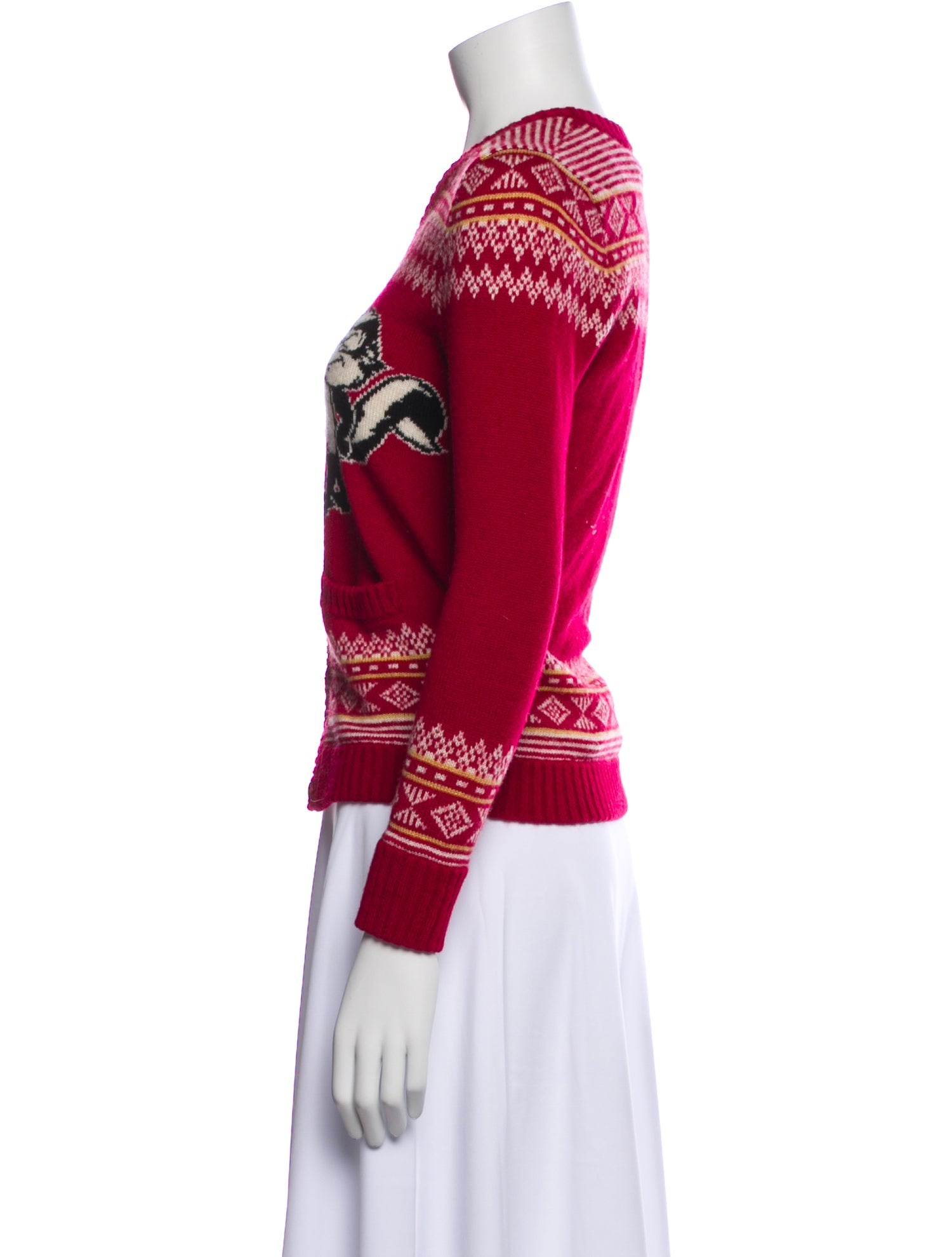 Hysteric Glamour Printed V-Neck Sweater