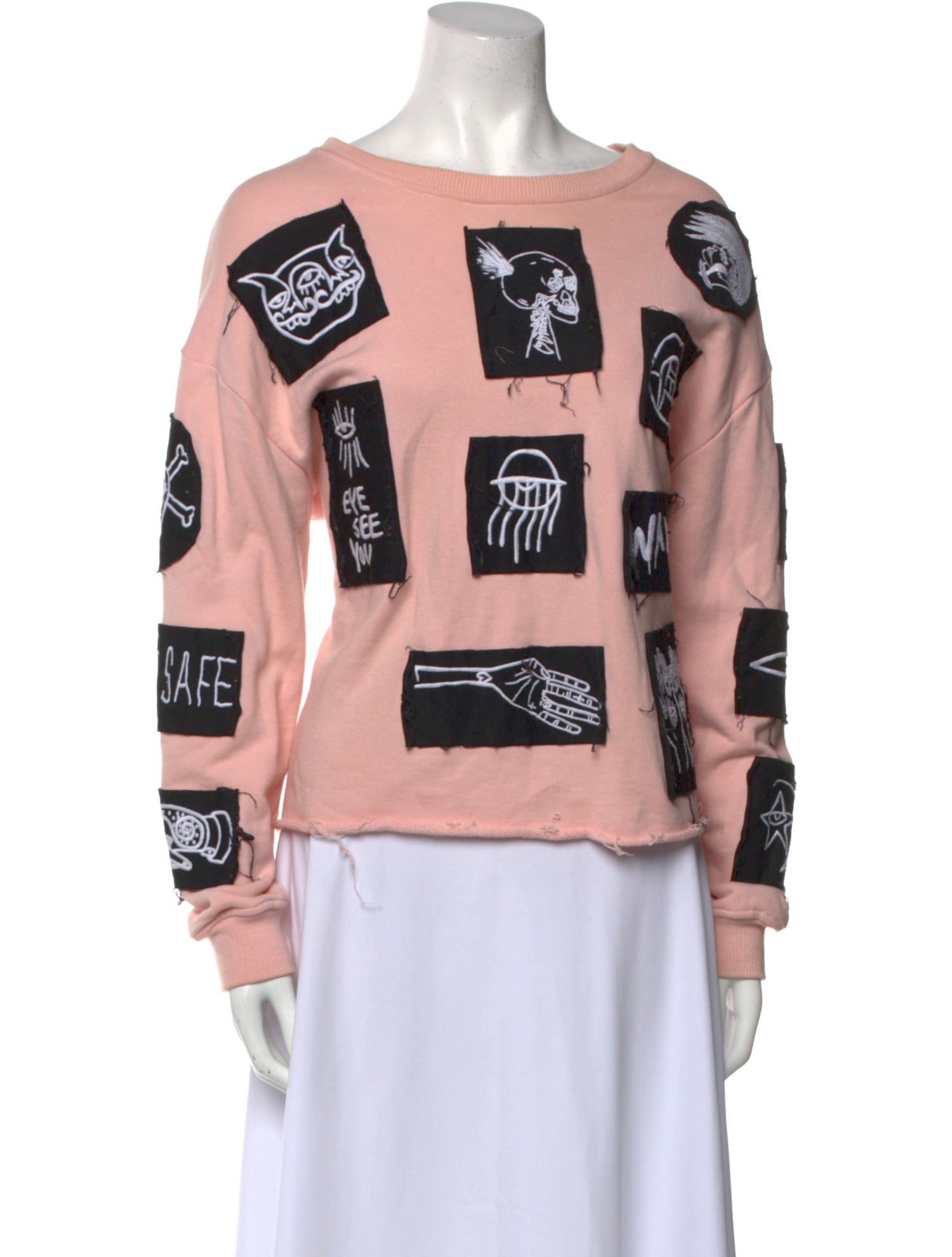 Haculla Graphic Print Bateau Neckline Sweatshirt