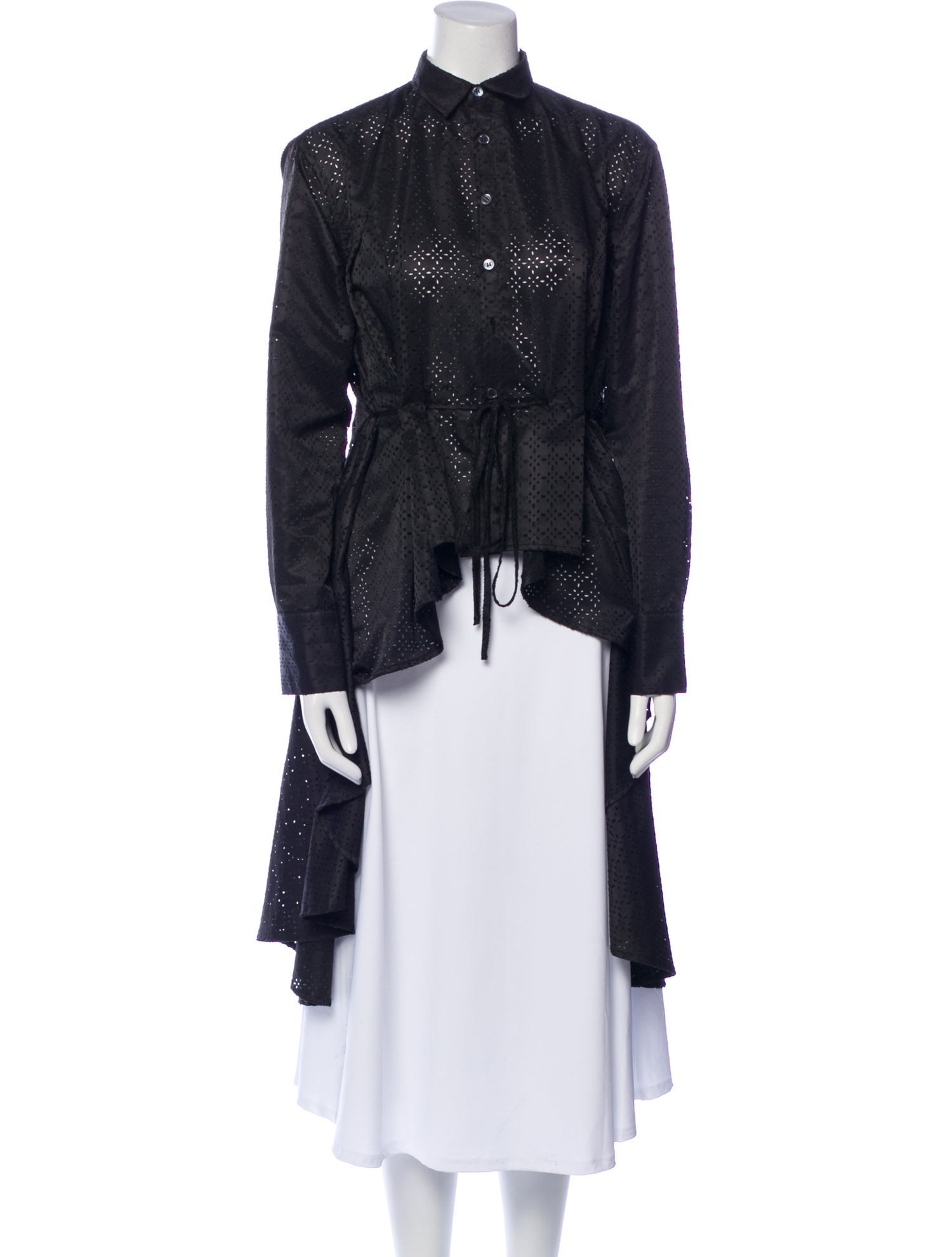 Haculla Lace Pattern Mock Neck Tunic