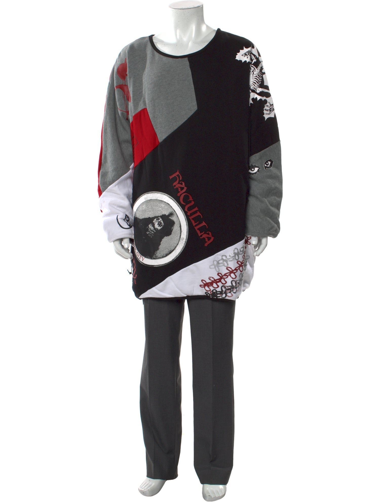 Haculla Colorblock Pattern Crew Neck Sweatshirt