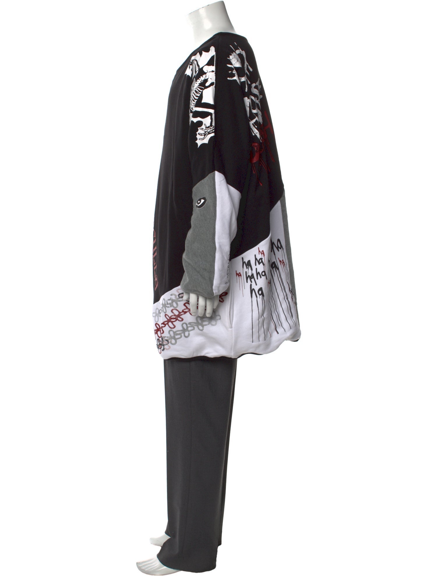 Haculla Colorblock Pattern Crew Neck Sweatshirt