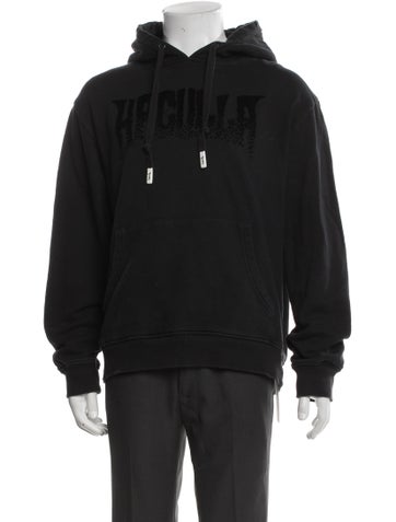 Pre-owned Haculla Graphic Print Crew Neck Hoodie In Gray