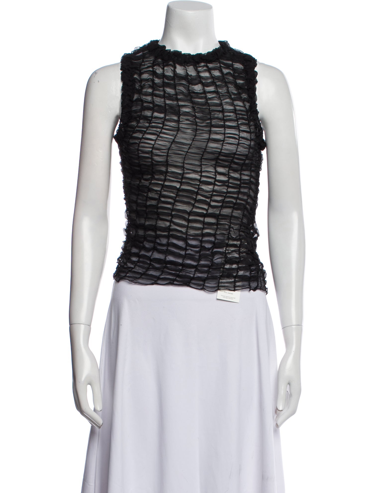 Hanne Bloch Crew Neck Sleeveless Crop Top