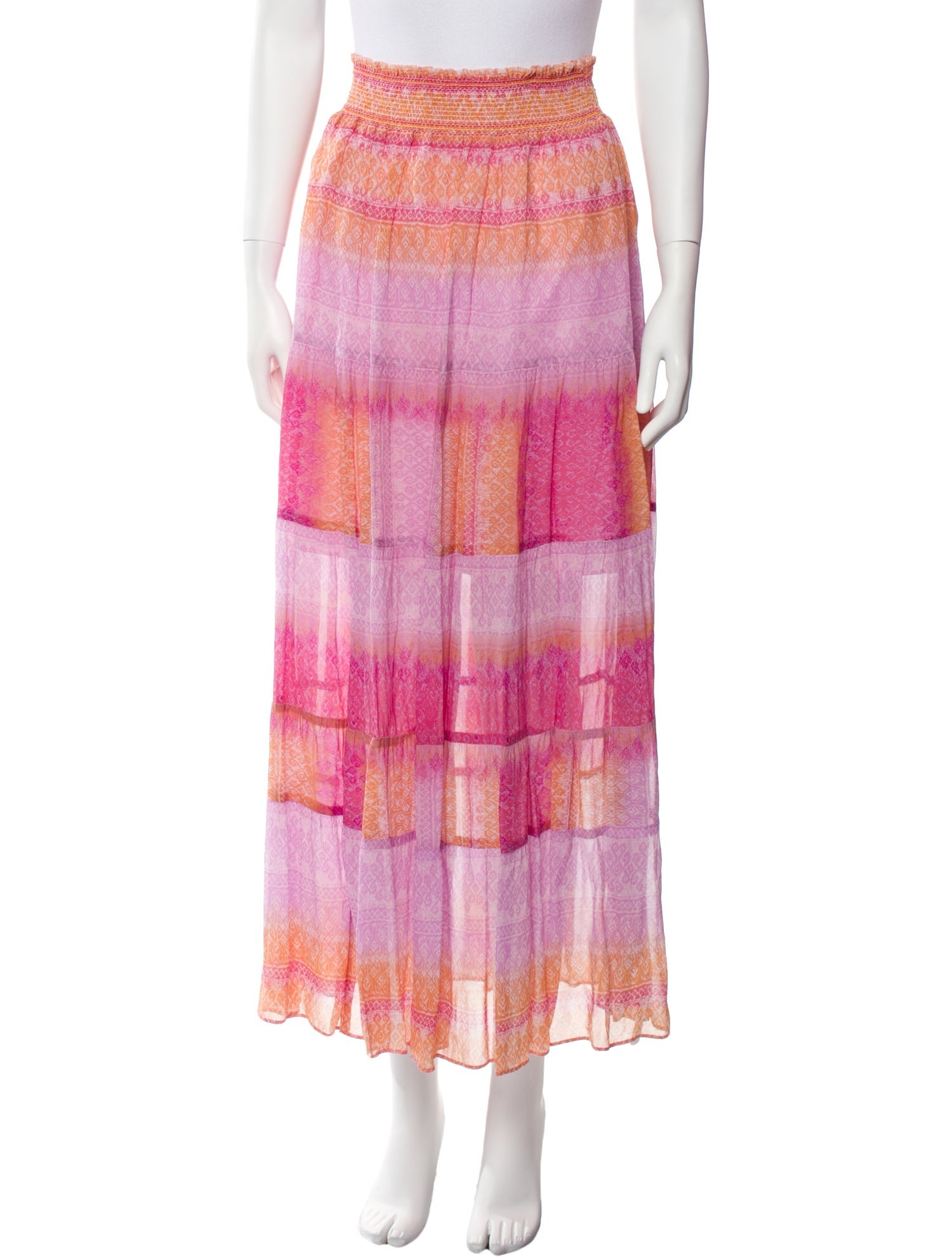 Hale Bob Striped Midi Length Skirt