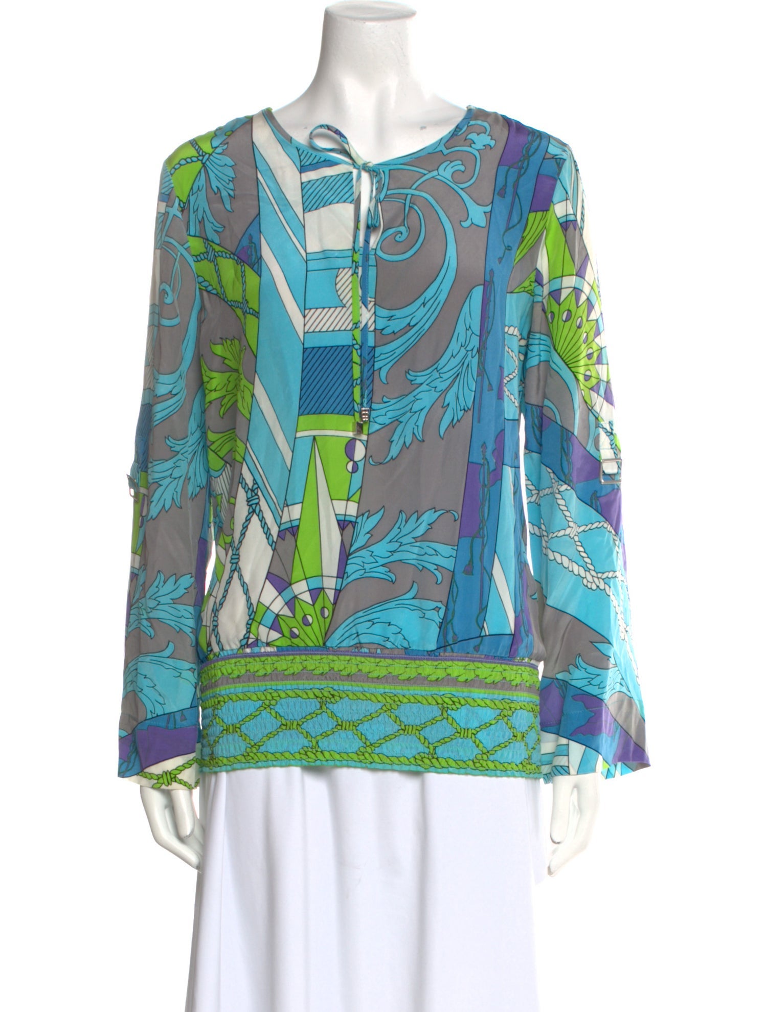 Hale Bob Silk Printed Blouse