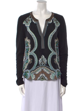 Hale Bob Silk Paisley Print Top