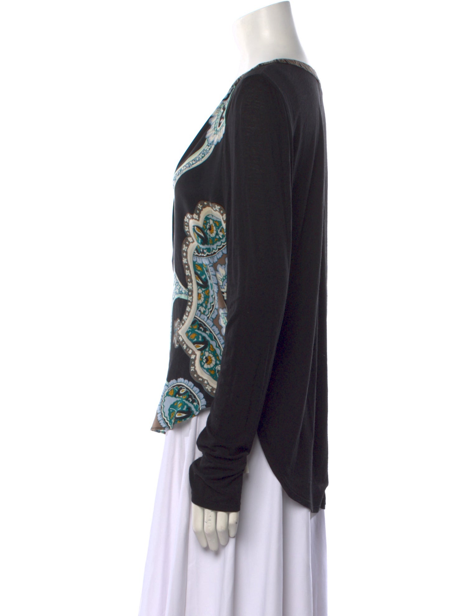 Hale Bob Silk Paisley Print Top