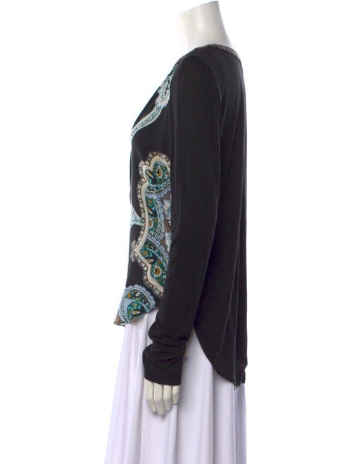 Hale Bob Silk Paisley Print Top