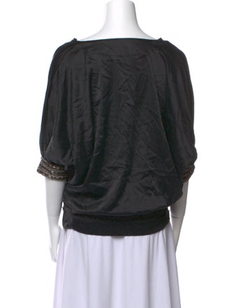 Hale Bob Silk V-Neck Blouse