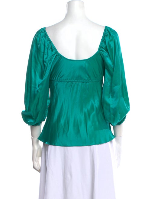 Hale Bob Silk V-Neck Blouse