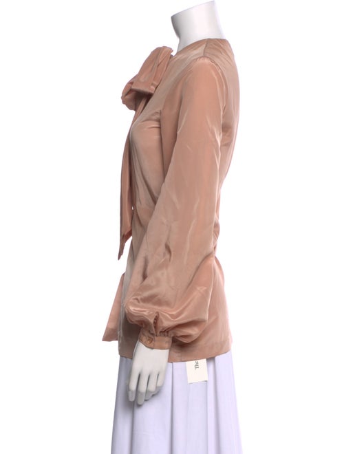 Halston IV Mock Neck Long Sleeve Blouse