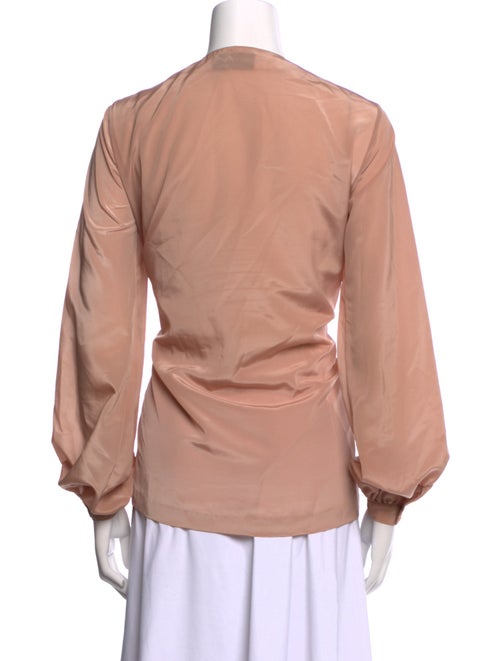 Halston IV Mock Neck Long Sleeve Blouse