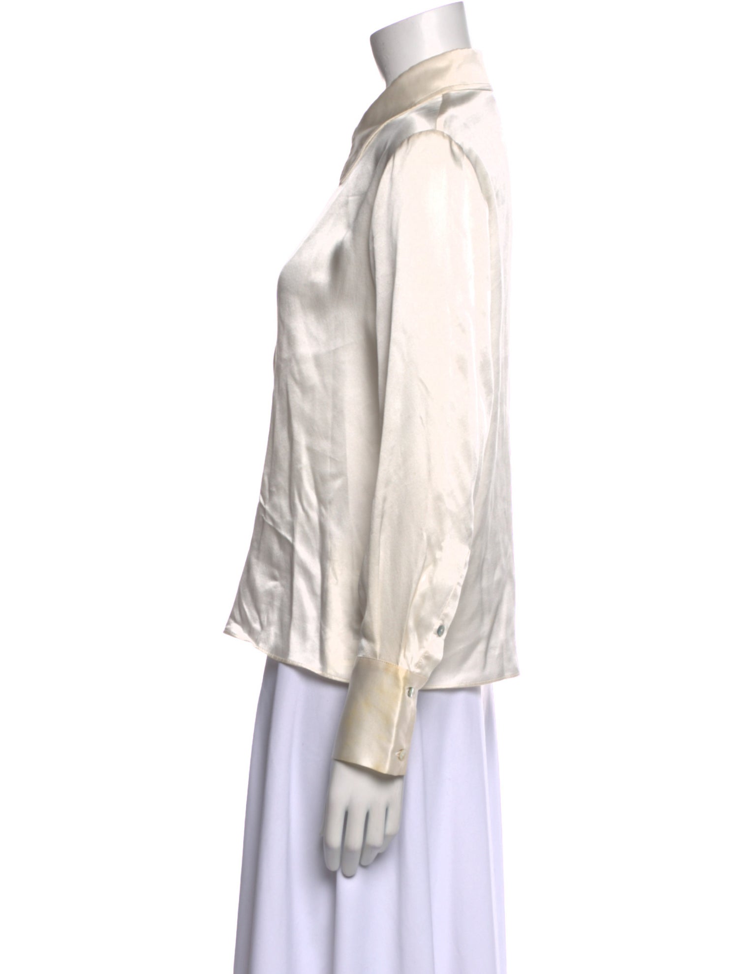 Hai Silk Long Sleeve Button-Up Top