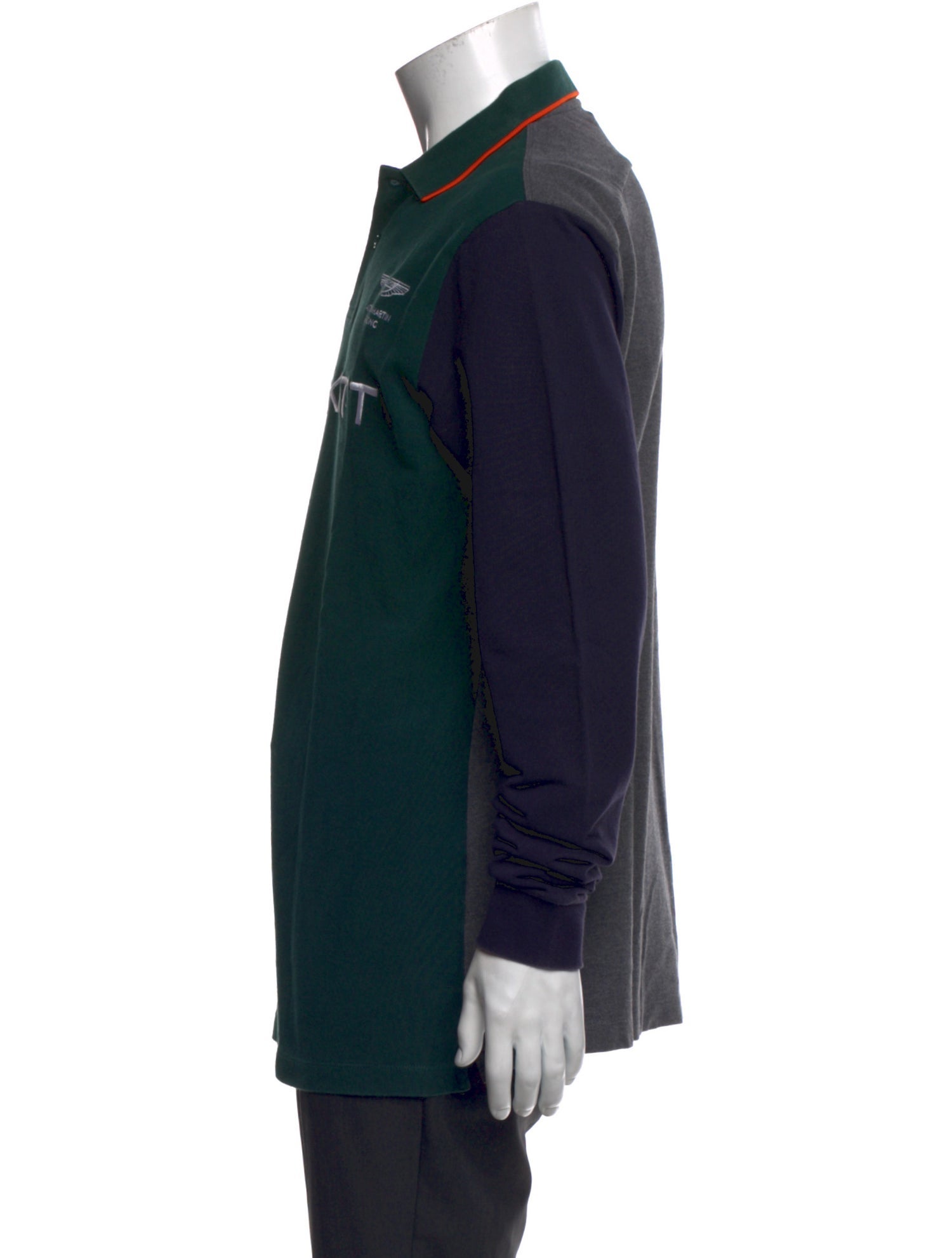 Hackett x Aston Martin Graphic Print Crew Neck Polo Shirt